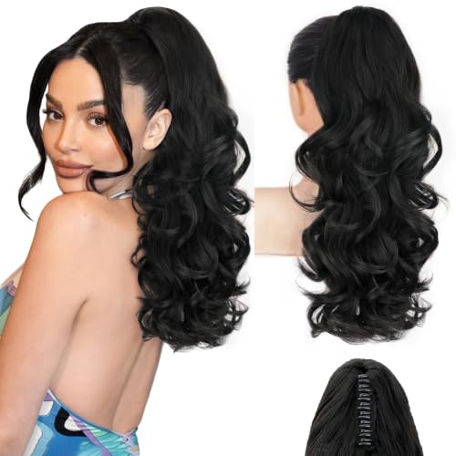 ALXNAN 18" Curly Wavy Ponytail