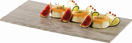 APS 84182 GN 1/3 Tablett DRIFTWOOD, 32,5 x 17,6 cm, Höhe 1,5 cm, Melamin, Holzoptik, mit Antirutsch-Füßchen