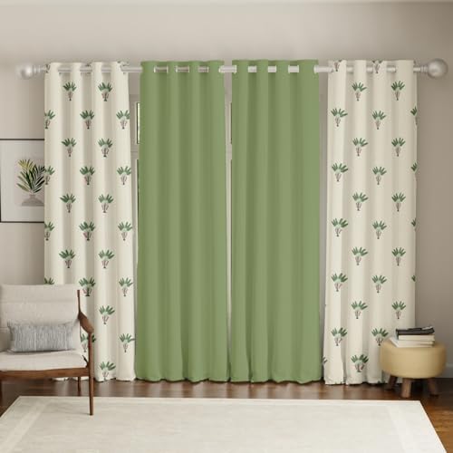 Best Curtain Sets: Festive Blackout vs Sheer 49 Urban Space 100% Cotton Curtains for Door, Combo Set of 4 Curtain...