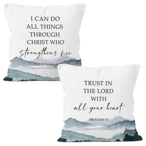 MONALET Boho Christian Bible Inspirational Throw...