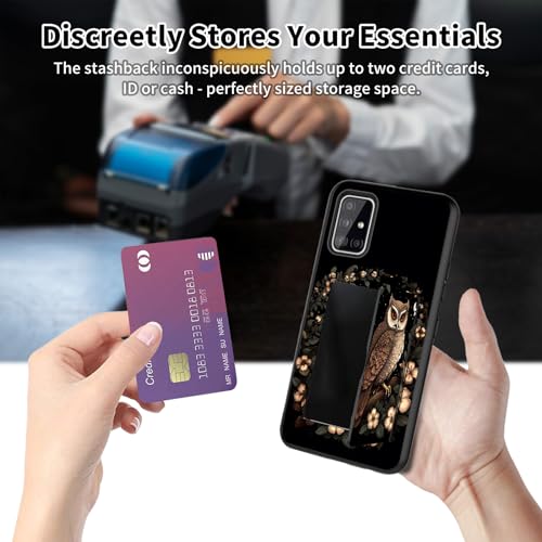 ACWDMKH Capa carteira para celular Galaxy-A71-5G com suporte e suporte para cartão, capa para celular Samsung Galaxy A71 5G de camada dupla híbrida macia TPU rígido PC rígido proteção à prova de