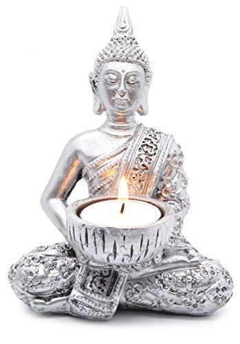 Piquaboo Buddha Tailandese Porta Candele - Altezza 15 cm