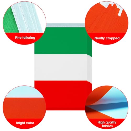 Image of AhfuLife 60 Pcs Italy String Flags for Italian Party Decoration, Small Italian Flag Bunting Banner- Double Sided for Republic Day National Day Football Fan Party Sports Bars Street Decorations (5.5x8.3 Inch -33 Ft)