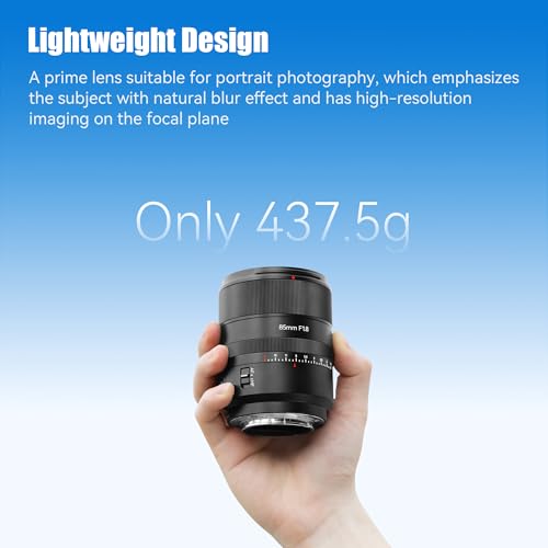 Image of 7artisans AF85mm f1.8 Full Frame Portrait Automatic Lens Compatible for Sony E Mount A7R5 R4 R3 M4 M3 ZVE10(Black)