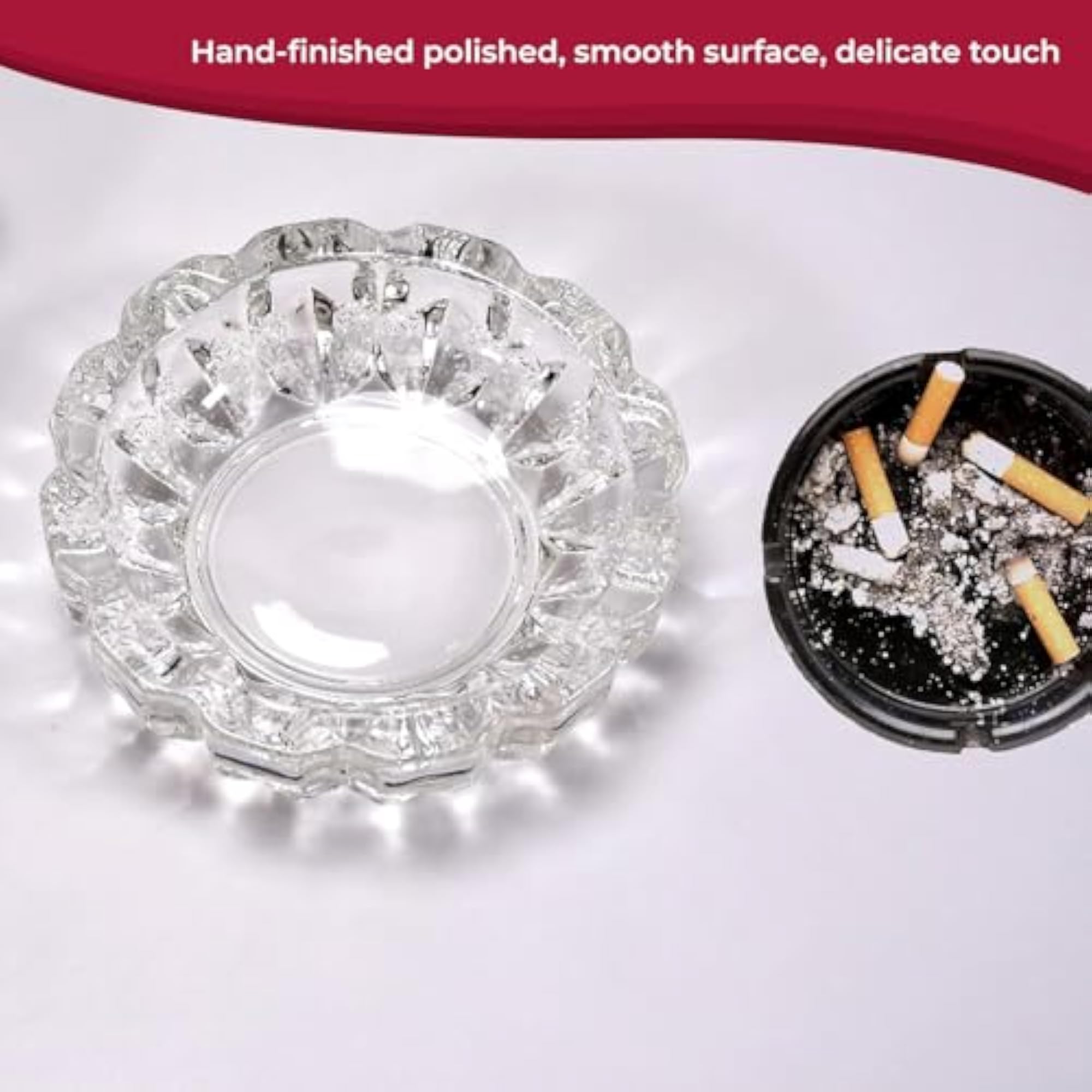 Vintage Glass Round Shaped Ashtray