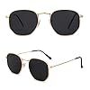 SOJOS Square Polarized Sunglasses for Women Men Small Hexagonal Polygon Shades SJ1072