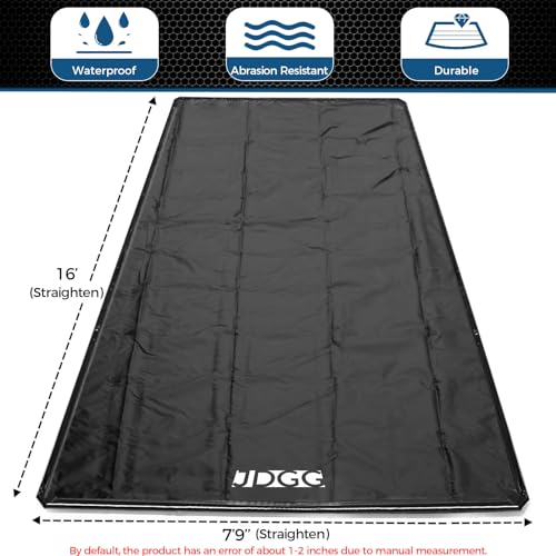 Jdgg CD-01-BKS-L-US Waterproof Garage Floor Mat For Under Car, 7'9"X16' Heavy Duty Containment Mat With Free Floor Squeegee, Protects Garage Floor From Snow thumb #1