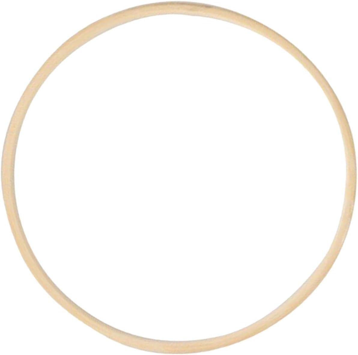 Bivwopei 20Cm 2Pcs Bamboo Floral Hoop,Wooden Rings For Crafts,Wooden Macrame Bamboo Rings,Embroidery Frame,Diy Craft,For Wreath Decor (20Cm)