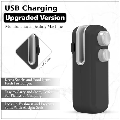 Image of GLUN USB Rechargeable Mini Heat Bag Sealer Compact Food Bag Sealing Machine for Chips Snacks Dry Fruits Plastic Packaging Kitchen Storage Accessories