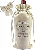 Eilcoly Doctor Gifts, Doctor Survival Kit, Doctor Thank You Gift Wine Bag,Retirement Gift Idea for D