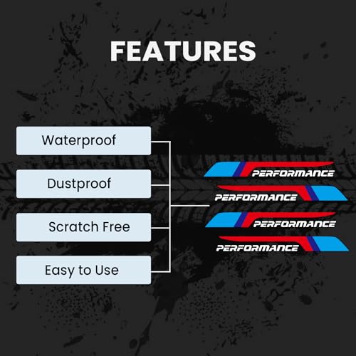 Image of 4Pcs Performance Sticker for Car Wiper Stickers All Cars Rear Wiper Car Sticker Exterior Decal Vinyl (Multicolor)