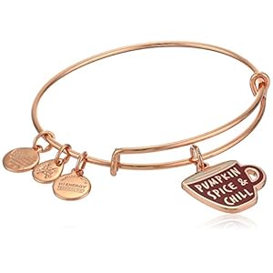 Alex-and-Ani-Color-Infusion-Pumpkin-Spice-and-Chill-Charm-Bangle Alex and Ani Women's Color Infusion Pumpkin Spice and Chill Charm Bangle, Shiny Rose Gold