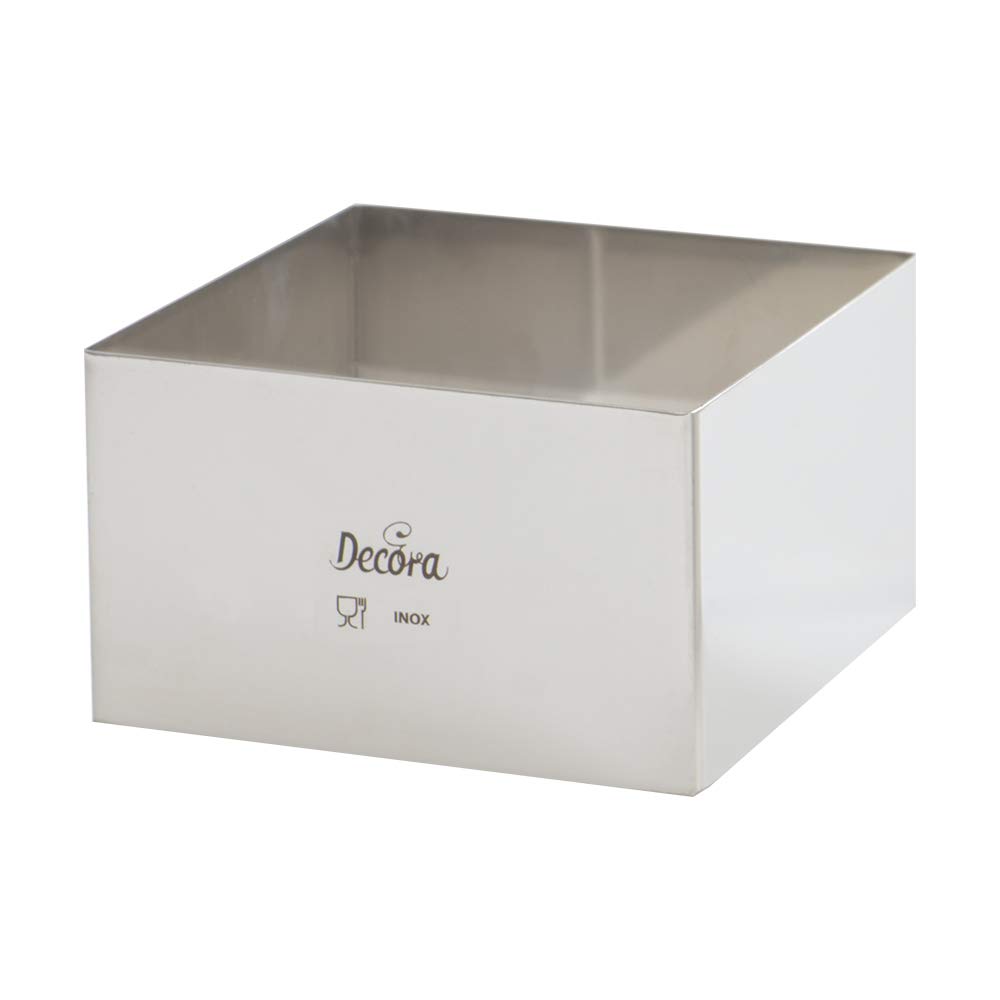 DECORA 0063789 Stainl. Steel Square Shape 24 X 24 X H 6 Cm