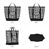 YOHEWGD Personalized Tote Bag for Women Custom Insulated Tote Bags Handbags Customized Cooler Bag Shopping Grocery Bag, Black, 13.4x7.5x16.1 in #3