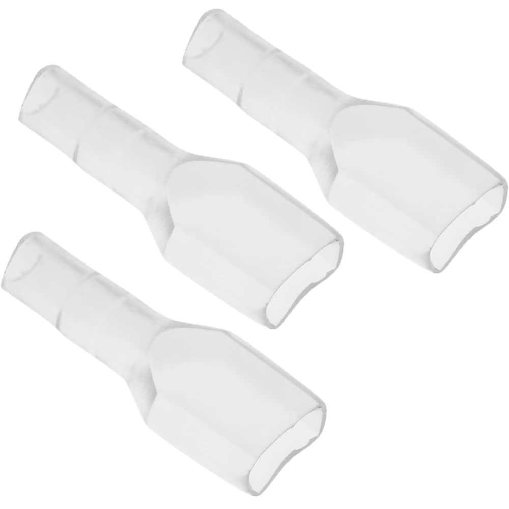 UKCable-Ties 6.3 mm Female Spade Wire Terminal Connector Insulated Cap Sleeve Clear (50)