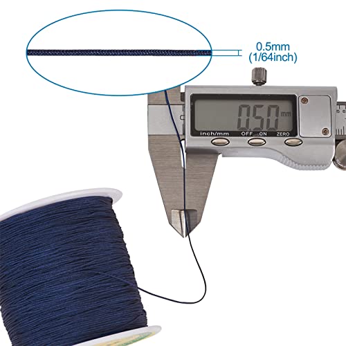 Cordón de nailon trenzado de 0,5 mm Pandahall, ideal para pulseras de macramé artesanales 6