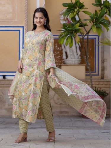 Image of SHIENZY Cotton Blend Kurta Set for Women