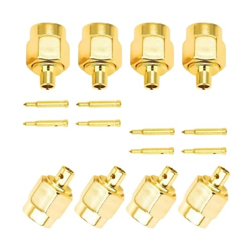 Conectores coaxiales SMA-JB2 macho de tornillo interno para cable recto RG405, juego de 20 2