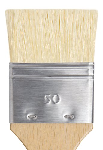 da Vinci Varnish & Priming Series 2475 Mottler Brush, Medium Hog Bristle with Natural Lacquered Handle, Size 50 (2475-50)