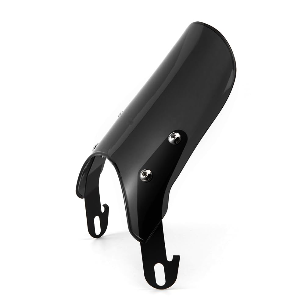 Déflecteur de Vent Moto Pare-Brise Universel Déflecteur de Vent pour Moto 5 '' - 7 '' Phares (Noir)