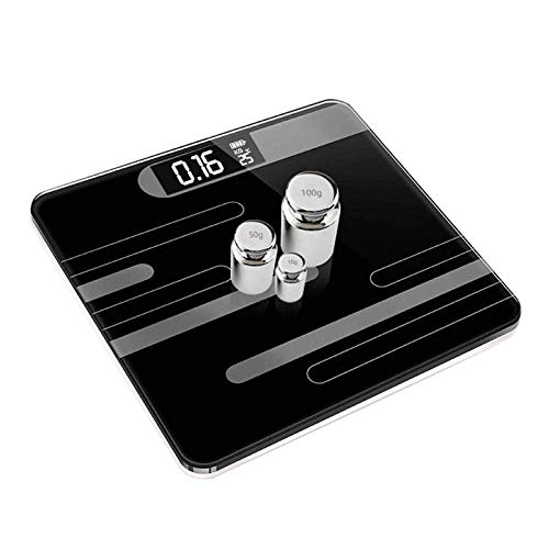 Báscula de baño digital electrónica negra 180Kg/400Lb miniatura 1