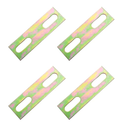 JCBIZ 4PCS Stainless Steel Heavy Duty Mending Plate Flat Straight Metal Steel Repair Fixing Bracket Connector