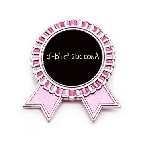 Broche triangle rose sur le thème des maths parfaite pour le bureau et l'école