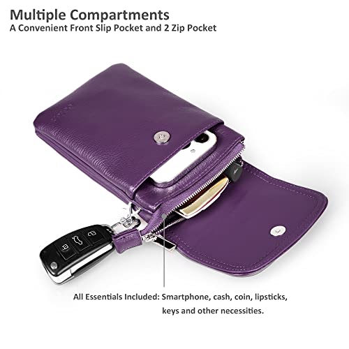Image of befen Genuine Leather Small Crossbody Bags for Women Cell Phone Travel Bag