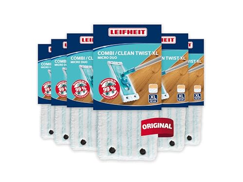 Leifheit Funda de Lavado Clean Twist XL, Combi XL Micro Duo Set de 6