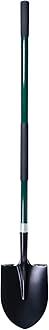 VNIMTI Heavy Duty Gardening Shovel, 56 Inch Round Blade with Fiberglass Handle (Green)