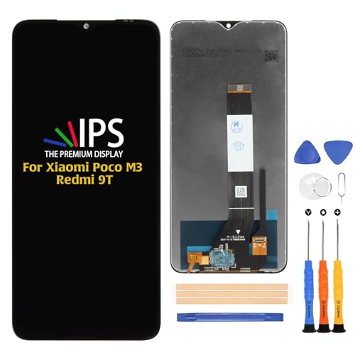 A-MIND for Xiaomi Redmi 9T 液晶パネル 画面交換修理用 タッチパネルセット J19S M2010J19SG M2010J19SY モデルに対応 LCDスクリーン 統合画面交換修理用キット 無料の修理工具(Xiaomi Redmi