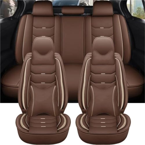 Housse de siège voiture en cuir marron luxe pour Octavia 3 et Jetta Mk6