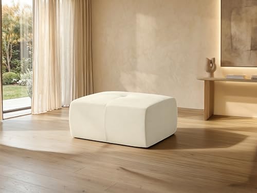 Image of 37 inch Oversized Boneless Couch, Comfort Cloud Sectional Couches for Living Room, Modular Sofa High Back & Extra Deep Seat, No Assembly, Soft Chenille Fabric (Warm White, 37 inch-Single Ottoman)
