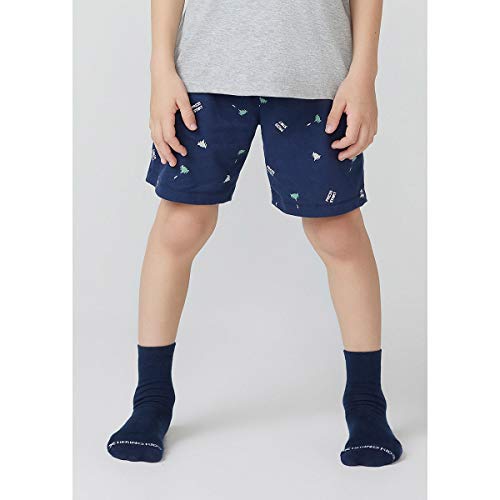 Meia Básica Infantil Menino Cano Médio Hering Kids - Azul M