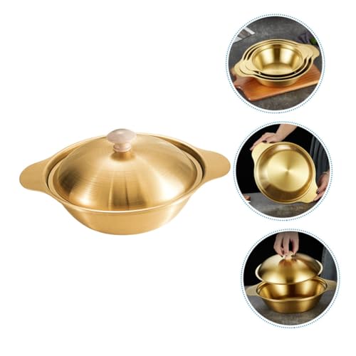 Olla con mango doble de acero inoxidable para cocina miniatura 7