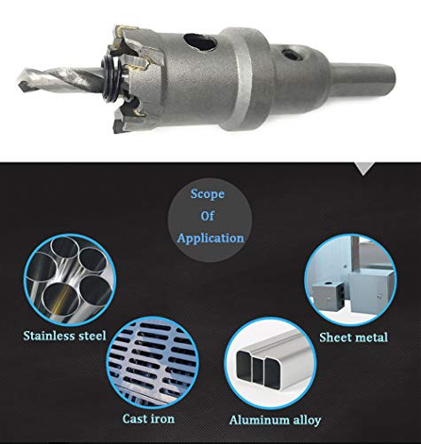 25Mm Tct Hole Saw, 1” Cutting Diameter Tungsten Carbide Tipped Hole Cutter, For Stainless Steel, Metal Plate, Aluminum #TOP3