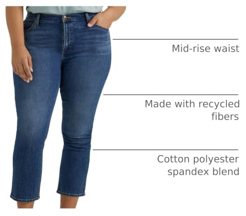 Lee Women's Plus Size Legendary 23" Capri Jean Clear Nights 16 Plus - image 4