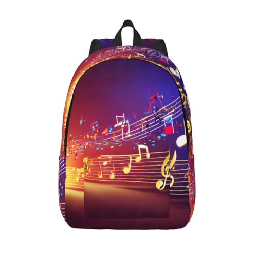 Sac à dos d'ordinateur de voyage EdWal avec motifs notes de musique