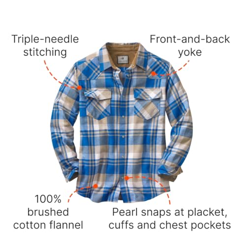 Legendary Whitetails Men's Shotgun Western Flannel Shirt Button Down Shirt