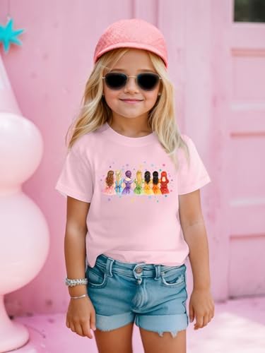 Image of Magical Girl Shirt Cute Snacks Graphic Tee Toddler Kids Girls Holiday Short Sleeve Outfits Tops 3-10 Years
