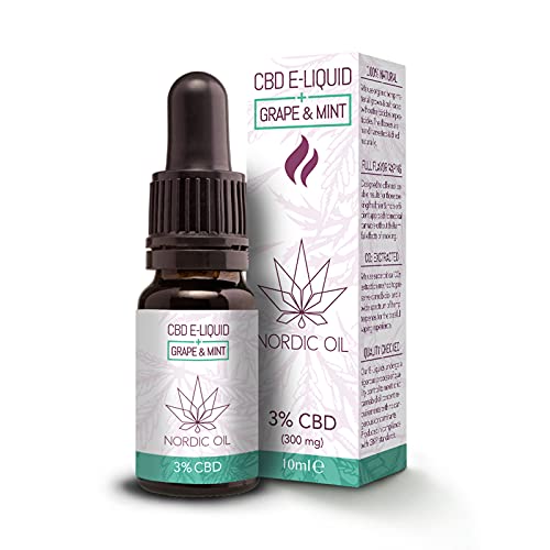 Nordic Oil - 300mg CBD Traube Minze E-Liquid für die E-Zigarette / 3% CBD / ohne Nikotin / PG / VG