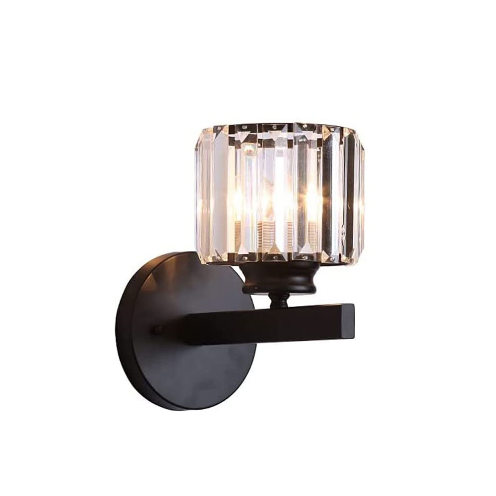 Aplique de cristal K9 de alta pureza y hierro moderno para decoración interior
