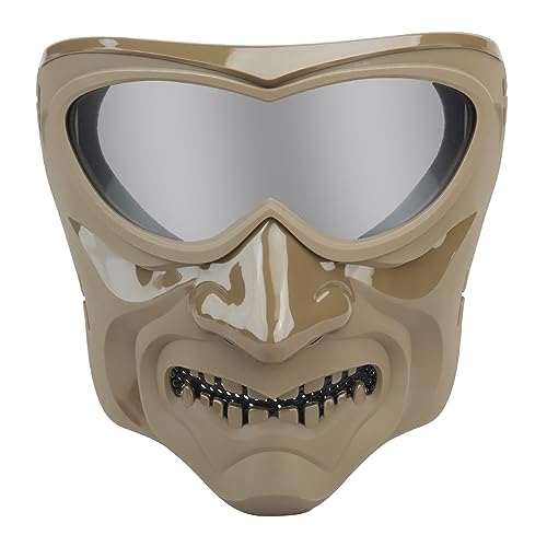 Tenoburian Tactical Full Face Mask with Goggles Eyes Protection for Cosplay Halloween Props Airsoft Masks