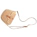 Imagen de EVEOUT Bolso bandolera de paja para Mujer Niña Bolsa de hombro de paja Bolsa de verano en tejido playero para vacaciones viaje