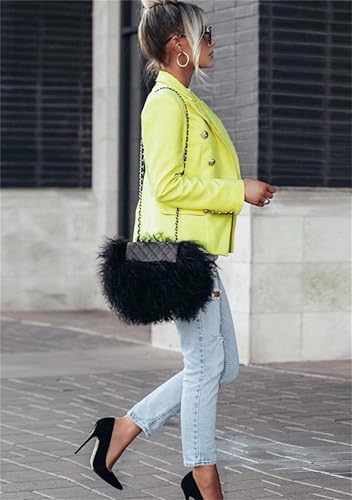 GORIFE Women's Solid Color Long Sleeve Open Front Blazers Double Breasted Jacket Slim Business Casual Suit Jacket3