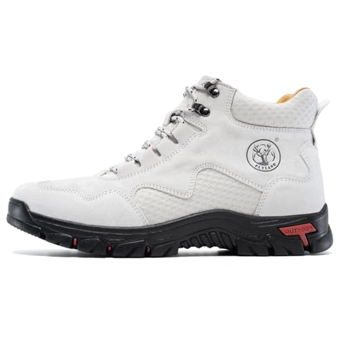 Image of FLYLAND Men's Chukka Boots Casual Leather Shoes Ankle Shoes Non Slip Breathable Comfortable Mid Top for Outdoor Driving Walking