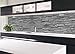 Produktbild KLINOO Küchenrückwand aus Folie in Steinoptik als Spritzschutz - zuschneidbar und erweiterbar - 97cm x 68cm (Naturstein grau)