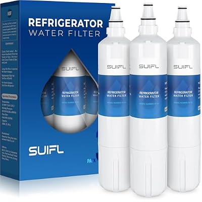 Suifl F-1000 Under Sink Filter Replacement, Compatible with InSinkErator F-1000S, HWT-F1000S Filtration System, Reduces Chlorine Taste & Odor (3 Pack)