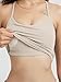ODODOS Women's Slim Racerback Cropped Tank – odSTRATUM Tech Sports Bra, Ultra Soft UPF 50+ Cami Top with Built-in Bra, Ecru Heather, Large