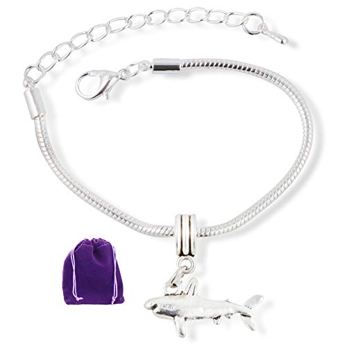 Image of Shark Bracelet - Goes with your Shark Party Decorations for a Shark Birthday Party Supplies Shark Gifts for Shark Lovers Great for Shark Week Decorations Shark Gift Bag or Ocean Themed Party Favors